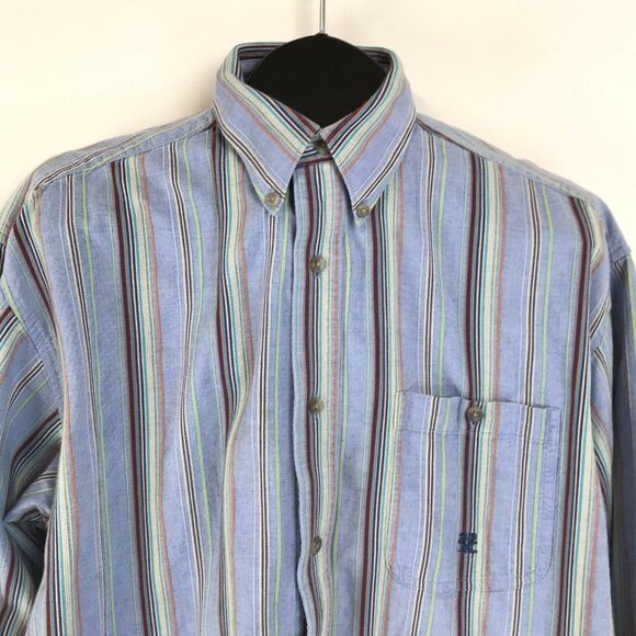 Wrangler 20X Button Down Shirt Mens XL Striped Casual Long Sleeve Cotton Western - Picture 2 of 10